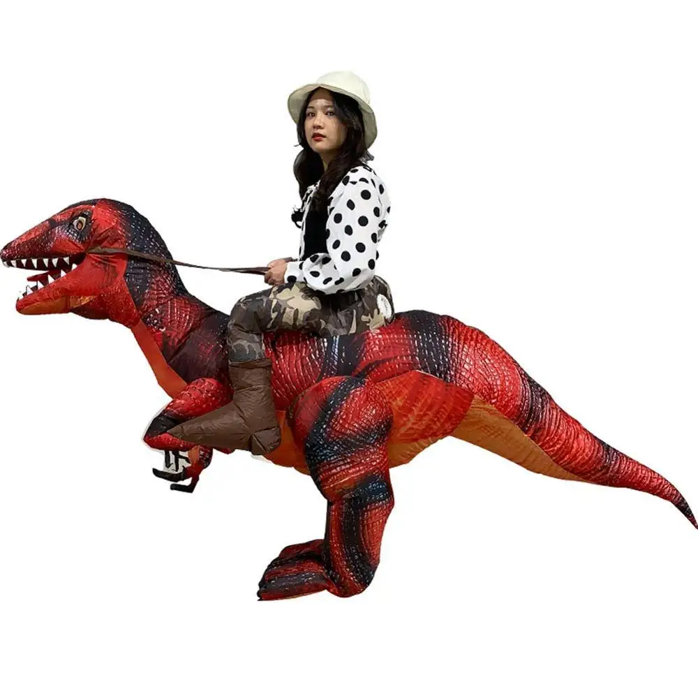 

Inflatable T Rex Raptor Costume Cosplay Deluxe Costume Velociraptor Inflatable Dinosaur Costume T-Rex Fancy Dress Halloween Suit