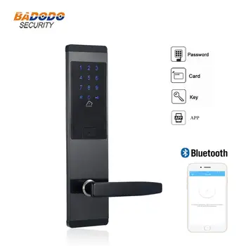 

Bluetooth TTLock APP remote control password card door lock electric code lock with mechanical key