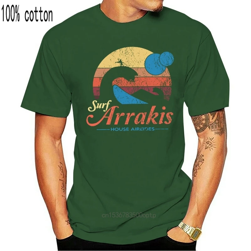 Милый Surf Arrakis дом Атрейдес Винтаж футболка черный Размеры S-3Xl полноват | Мужская