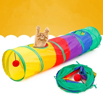 

Cat Tunnel Pet Tube Collapsible Play Toy for Puzzle Exercising Hiding Training