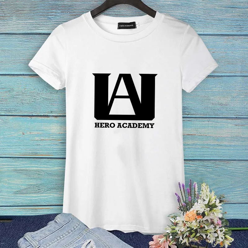 Футболка с рисунком из японского аниме «My Hero Academy», футболка с принтом из мультфильма «My Hero Academy» и коротким рукавом для мужчин и женщин