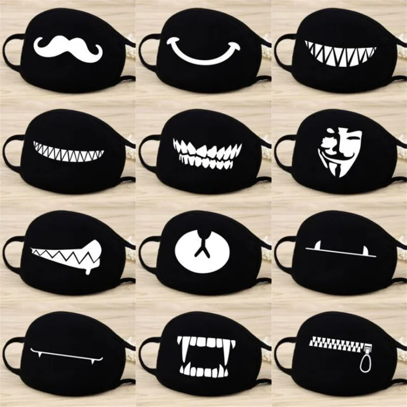 

Personality expression lovely cartoon mouth mask riding dust-proof windproof anti-fog sun protection cotton breathable masks