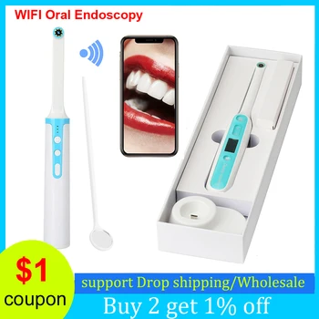 

WIFI Oral Endoscopy with LED Light Professional Intraoral Dental Camera For Mouth Teeth Inspection HD 1080P Endoscope Tool
