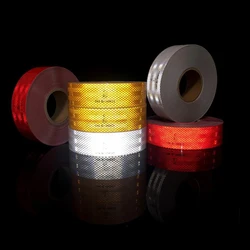 Bande réfléchissante DOT C2 étanche rouge blanc 5cm x 30m/rouleau, bande réfléchissante de sécurité pour remorque 