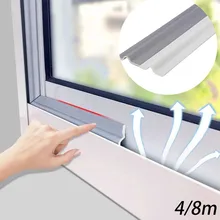 

4/8M Door Seal Strip Soundproof Casement Sliding Window Gap Draught Excluder Stopper Bottom Guard Doorstop Wind Dust Blocker