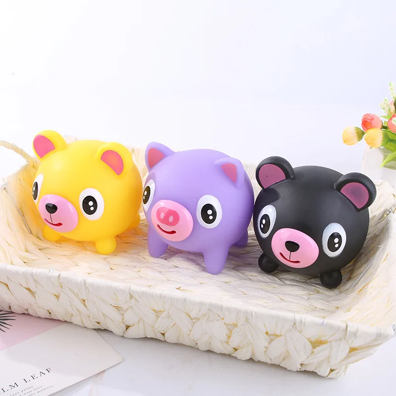 

Hot Creative Cute Animal Screaming Toy Talking Animal Sword Ball Tongue Out Stress Squaking Soft Ball Stress Reliever Toy