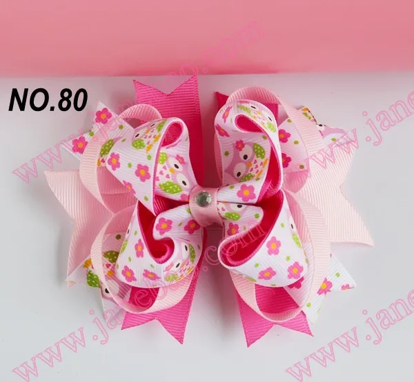 300 шт 4,5 ''двухслойные забавные, для волос банты, бутик заколки для волос Популярные Детские аксессуары для волос