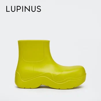 

Lupinus Luxury Brand Design Ankle Boots For Women 2020 New INS Style Women Waterproof Rain Boots Fashion Flat Women Ankle Boots