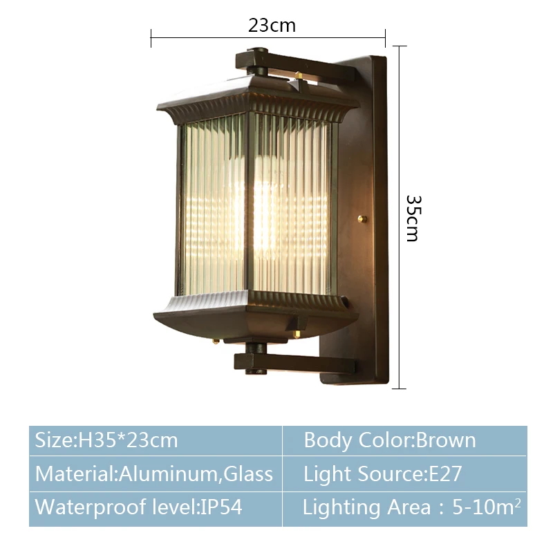 Retro Outdoor Waterproof Lighting Wall Lamps European Style Garden Corridor Balcony Exterior Wall Residential Porch Lamp 6