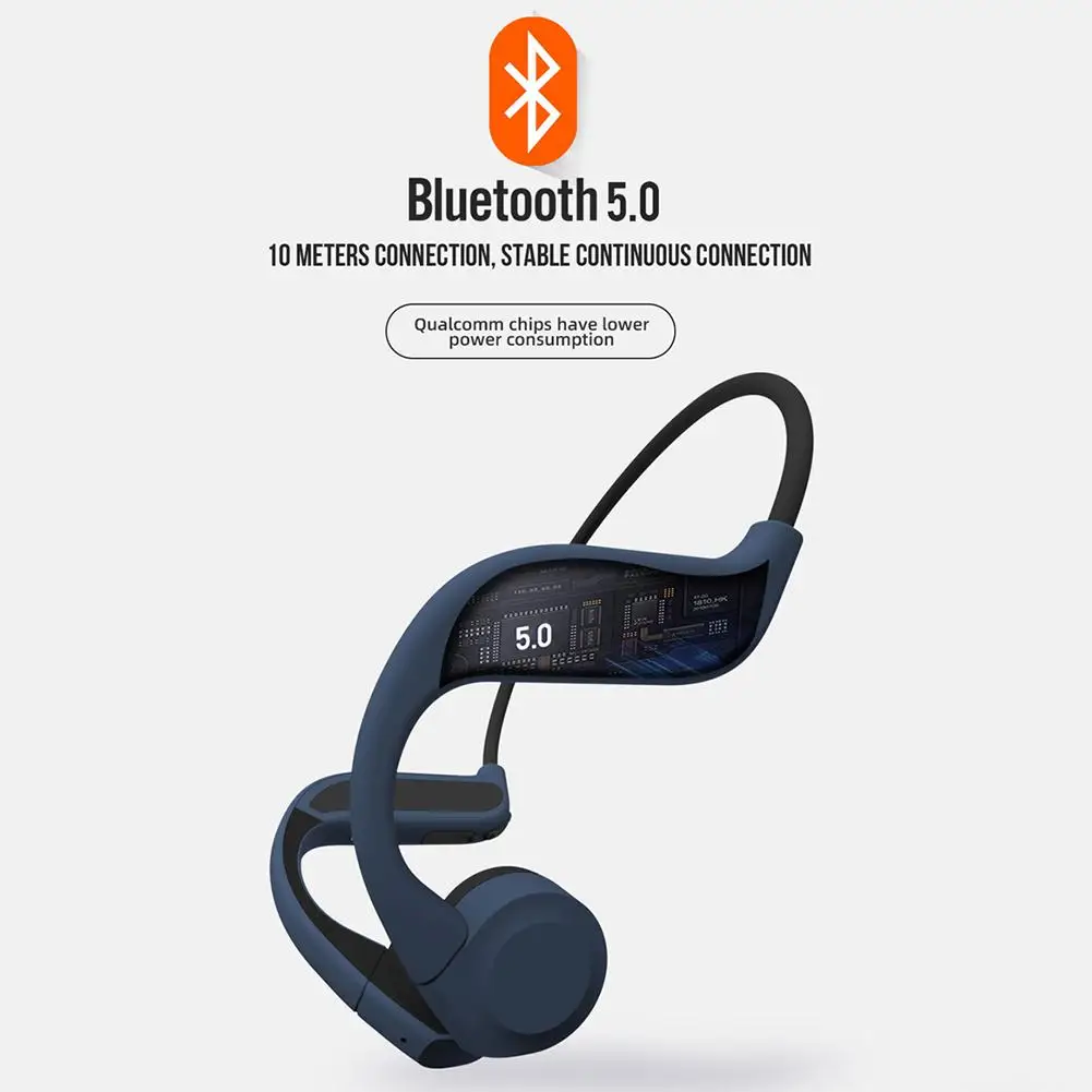 X9 костная проводящая гарнитура Bluetooth Водонепроницаемая гарнитура со встроенной памятью 8 Гб Шумоподавление для спорта верховой езды на открытом воздухе