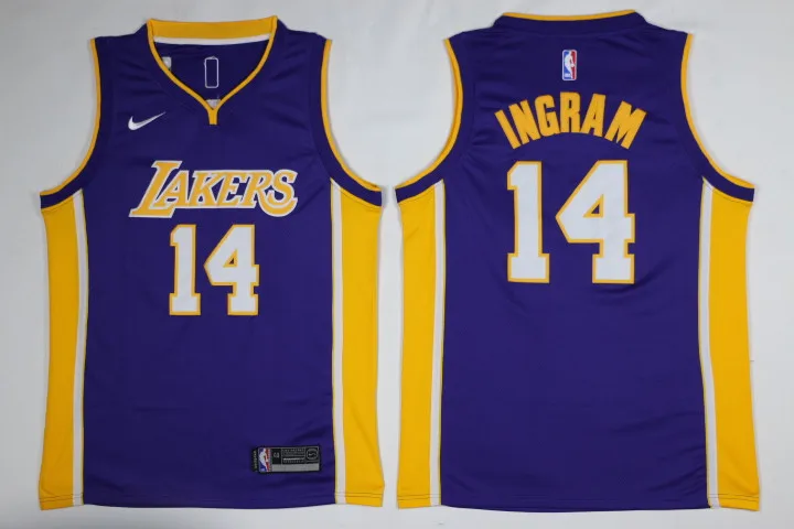 Небесно-голубой LeBron James Lonzo Ball Кайл Kuzma Brandon Ingram Kobe Bryant баскетбольные майки - Цвет: Небесно-голубой