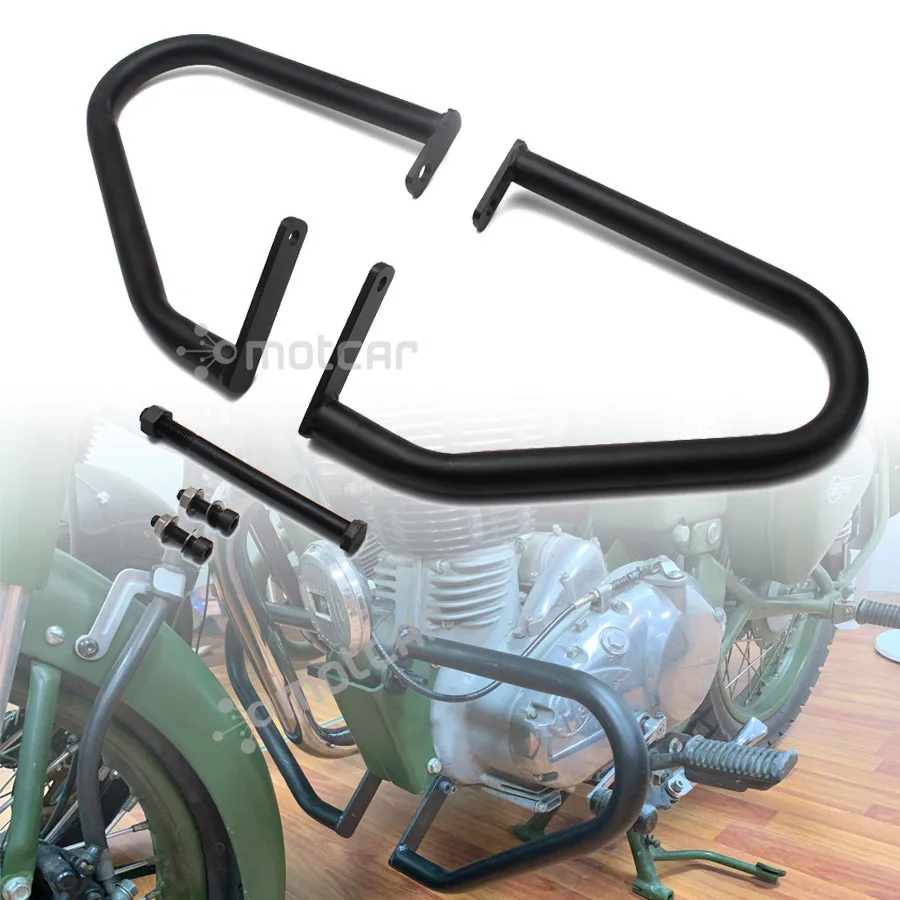 1 комплект Черная Металлическая стальная защита двигателя для Royal Enfield Classic 500 Pegasus/