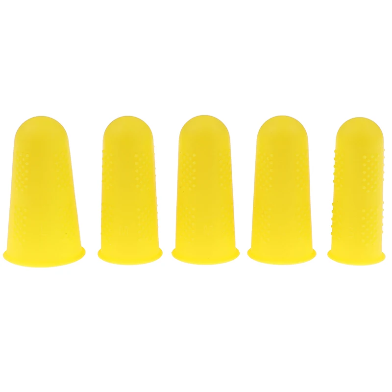3/5Pcs Silicone Finger Protectors Covers Caps for Scrapbooking Sewing DIY Crafts Ironing Embroidery Needlework Sewing Thimble 