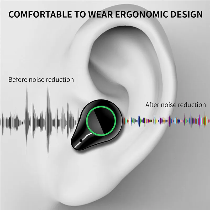 VOBERRY наушники True Bluetooth 5,0 TWS Беспроводные спортивные наушники с громкой связью стерео игровая гарнитура с зарядным устройством#2
