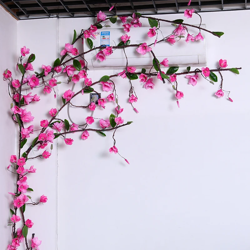 

flower imitation ceiling cane decoration string flower indoor false vine wall hanging wrapped leaves decorative shield
