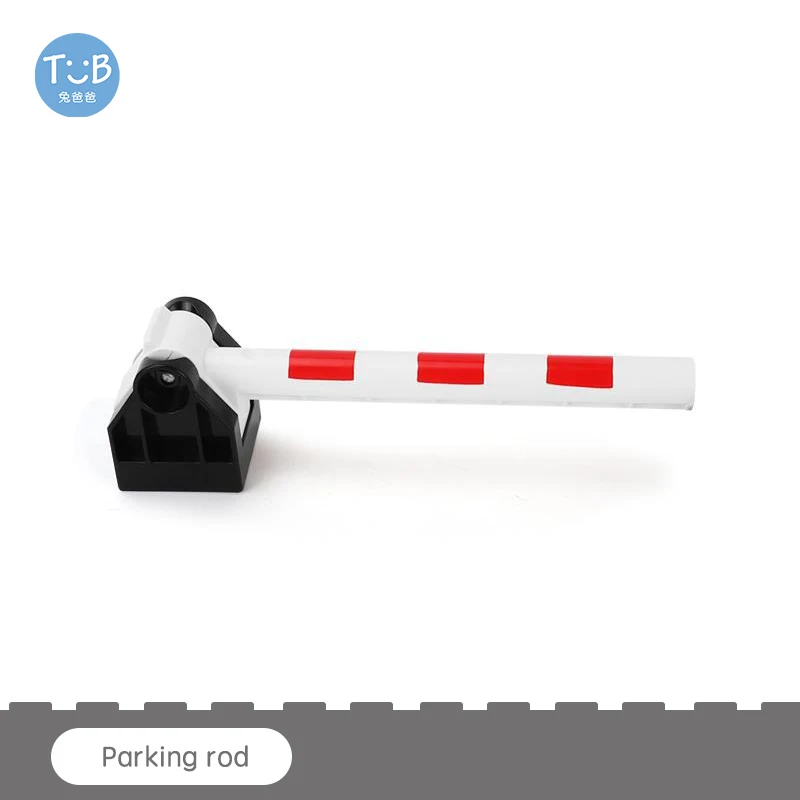 Big Size Block Bricks Train Tracks  Traffic Stop Lights Straight Track Black Accessories DIY Bricks Toys For Children Gift