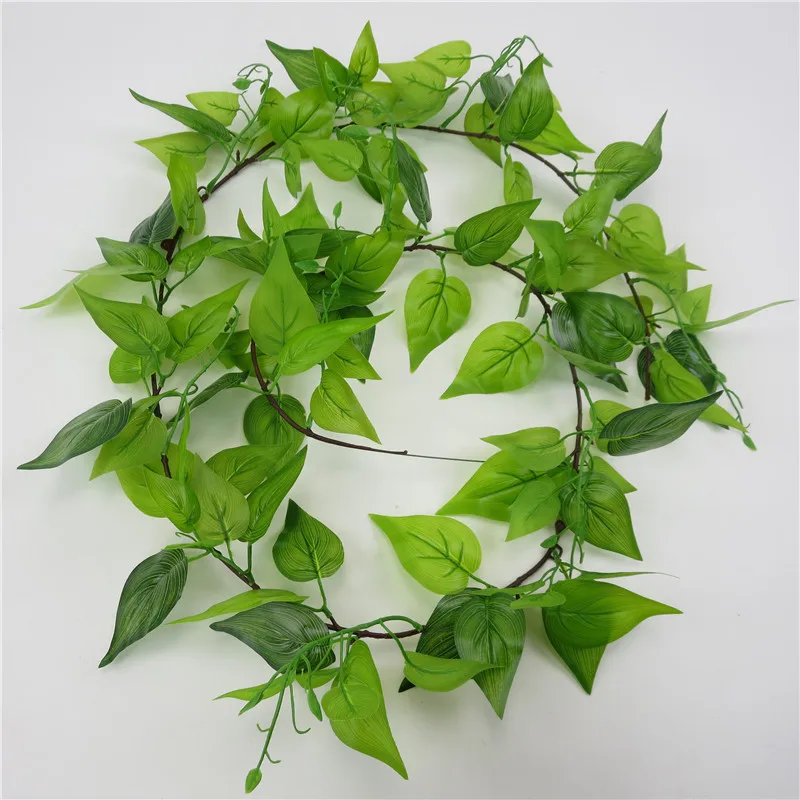Best Selling Green Simulation Green Vine Rattan Plant Vine Leaves Simulation Plastic Fake Plants Home Decor Accessories