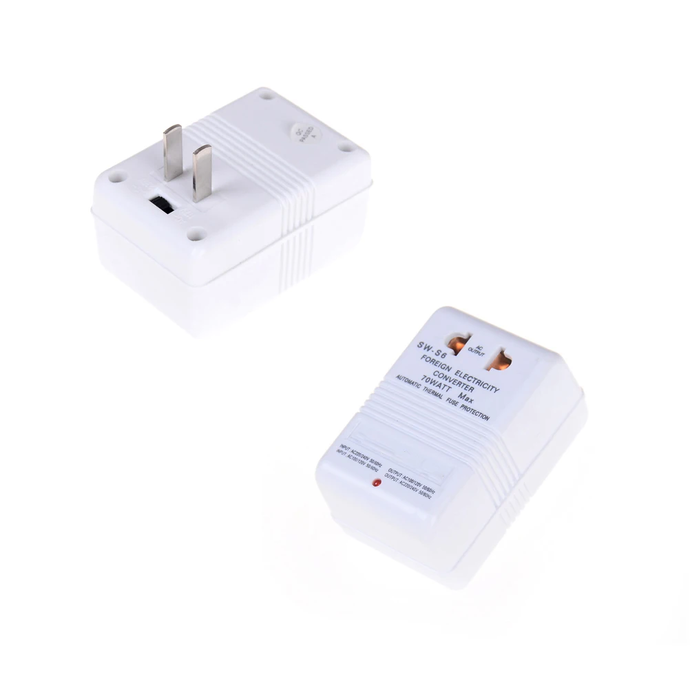 110v To 220v Step Up/down Voltage Converter 70W Watt Transformer Travel Socket