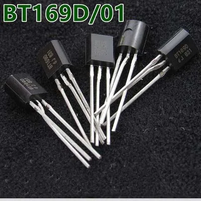 50 шт. BT169D BT169 TO-92 симисторов контрольный тиристорный SCR 400V 9A 3-контактный ППП |