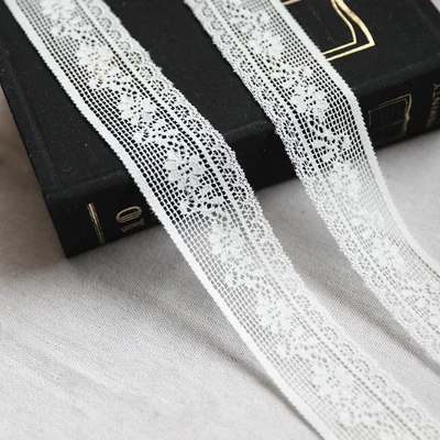 milk white 3.5cm 10 м/лот изысканный свет фиолетовый 6 см/молочно-белого цвета, 3 см эластичная кружевная отделка DIY Швейные аксессуары X464 - Цвет: milk white 3.5cm