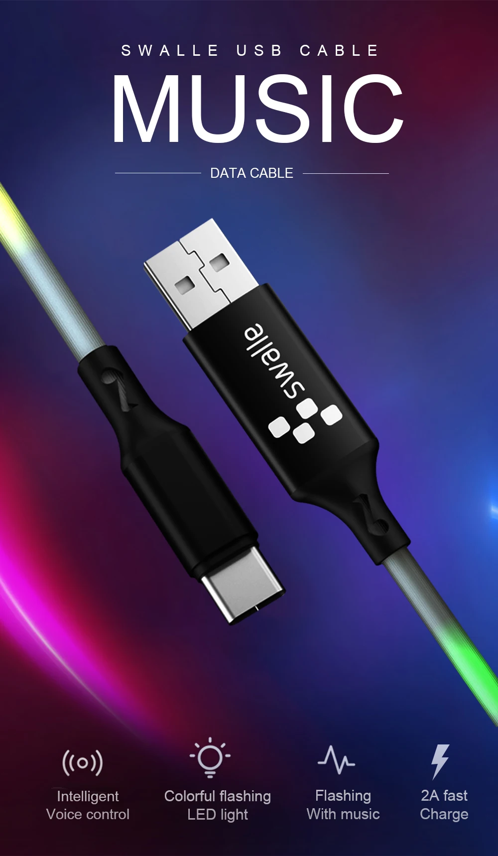 Swalle 2A Micro usb type C быстрое зарядное устройство для iphone 7 X XR XS Max usb C кабель для передачи данных для samsung S8 S9 Plus Note 8 9