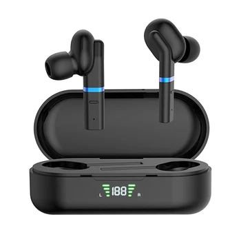 

Portable Bluetooth 5.0 Wireless Headset LED Display Cell Phone Earpiece HiFi Sound Earbuds with Charging Box Electronic Supplies