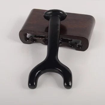 

1PC U-shaped Cervical Vertebra Scraping Plate Health Brown Stone Needle Two Prismatic Massage Scraping Board for Home Store (Bla