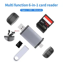 Aliexpress - USB 2.0 Card Reader Type-c Micro-USB Smart SD TF U-disk Portable Reader Computer Phone Card Reading Device