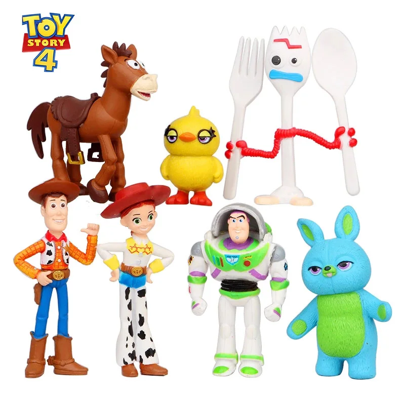 

Toy Story 4 Anime Figure Woody Buzz Lightyear Jessie forky Alien collectible Doll kids toys 3pcs/7pcs/9pcs/11pcs