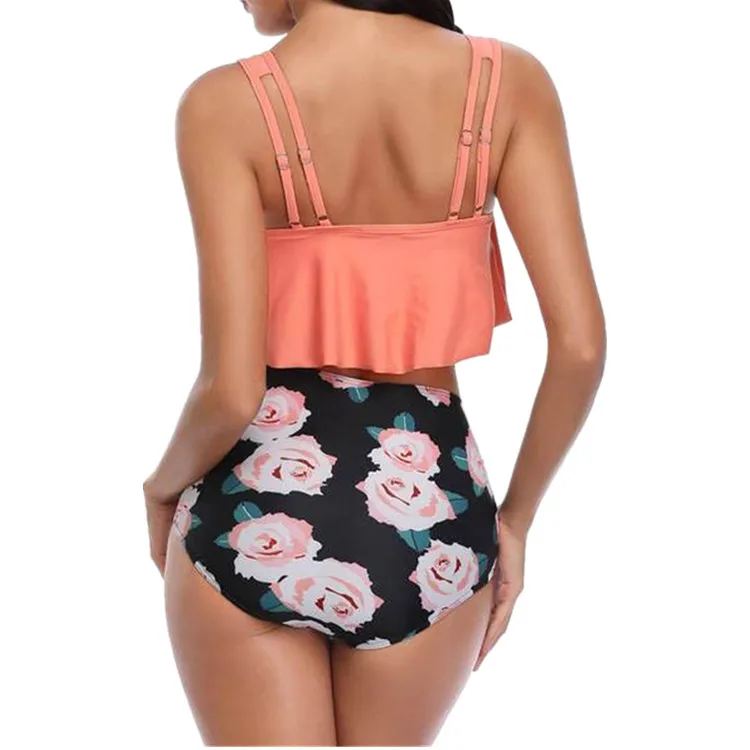 Two-piece women swimsuit The new European and American high waist bikini swimsuit female explosion models women's swimwear