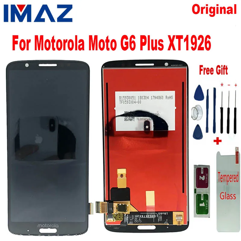 Оригинальный ЖК-дисплей IMAZ 5 93 для Motorola Moto G6 Plus с сенсорным экраном и дигитайзером