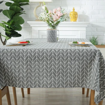 

Gray Arrows Tablecloth Home/Hotel/Diner Table Cover Multifunction Printed flax Covered Cloth Nappe