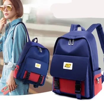 

HOTSPEED Women Waterproof Nylon Backpack Female Large capacity Travel Bag Korean Vintage girl Shoulder Bags schoolbag Mochila
