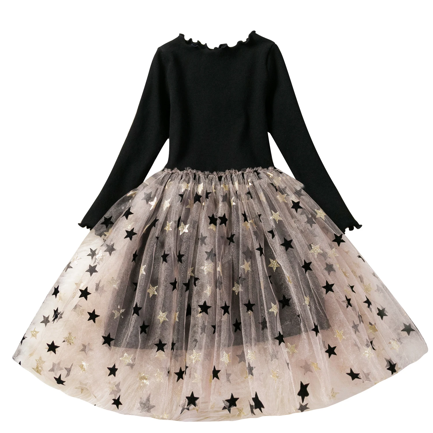 Детское нарядное платье с единорогом для девочек 3, 4, 5, 6, 7, 8 лет, праздничные платья принцессы с единорогом Детские платья для девочек, костюм - Цвет: Black