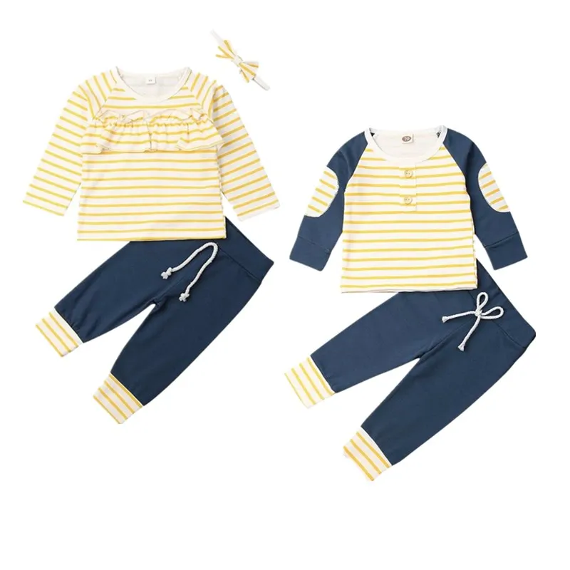 

New Infant Baby Boys Girls Clothes Long Sleeve Top T-shirt Pants Leggings Outfit