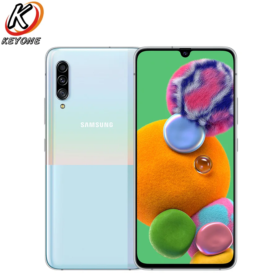 Мобильный телефон samsung Galaxy A90 A9080, 5G, 6,7 дюймов, 8 ГБ ОЗУ, 128 Гб ПЗУ, Восьмиядерный процессор Snapdragon 855, тройная задняя камера, NFC, две sim-карты
