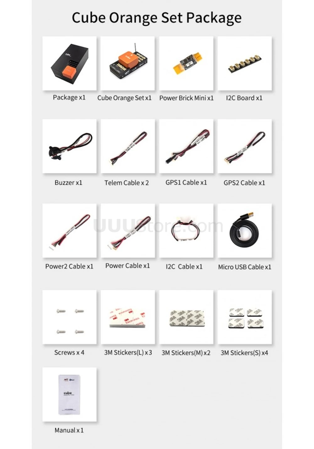 Hex upgrade orange cube ADS-B Pixhawk2 с открытым исходным кодом Управление полетом автопилот оранжевый куб для модели летательных аппаратов с фиксированным крылом