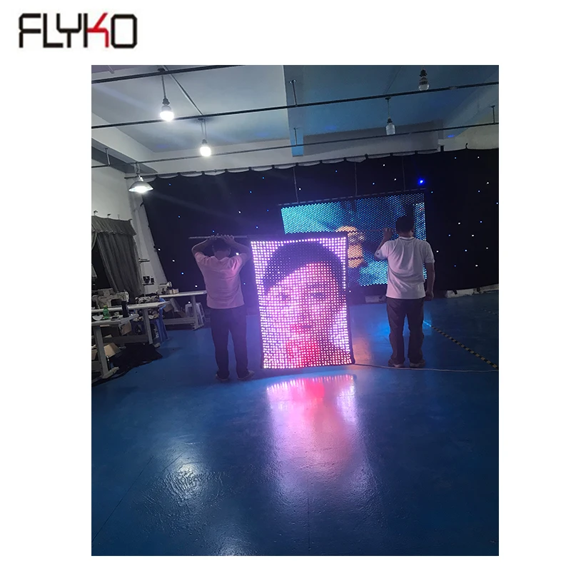 P30mm 0,96x1,44 m led vision флаг видео занавес для сценического фона модное шоу