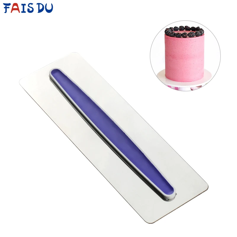  Pastry Icing Comb Stainless Steel Cake Scrapers Fondant Spatulas Smoother Baking Mold Plastic Bakin