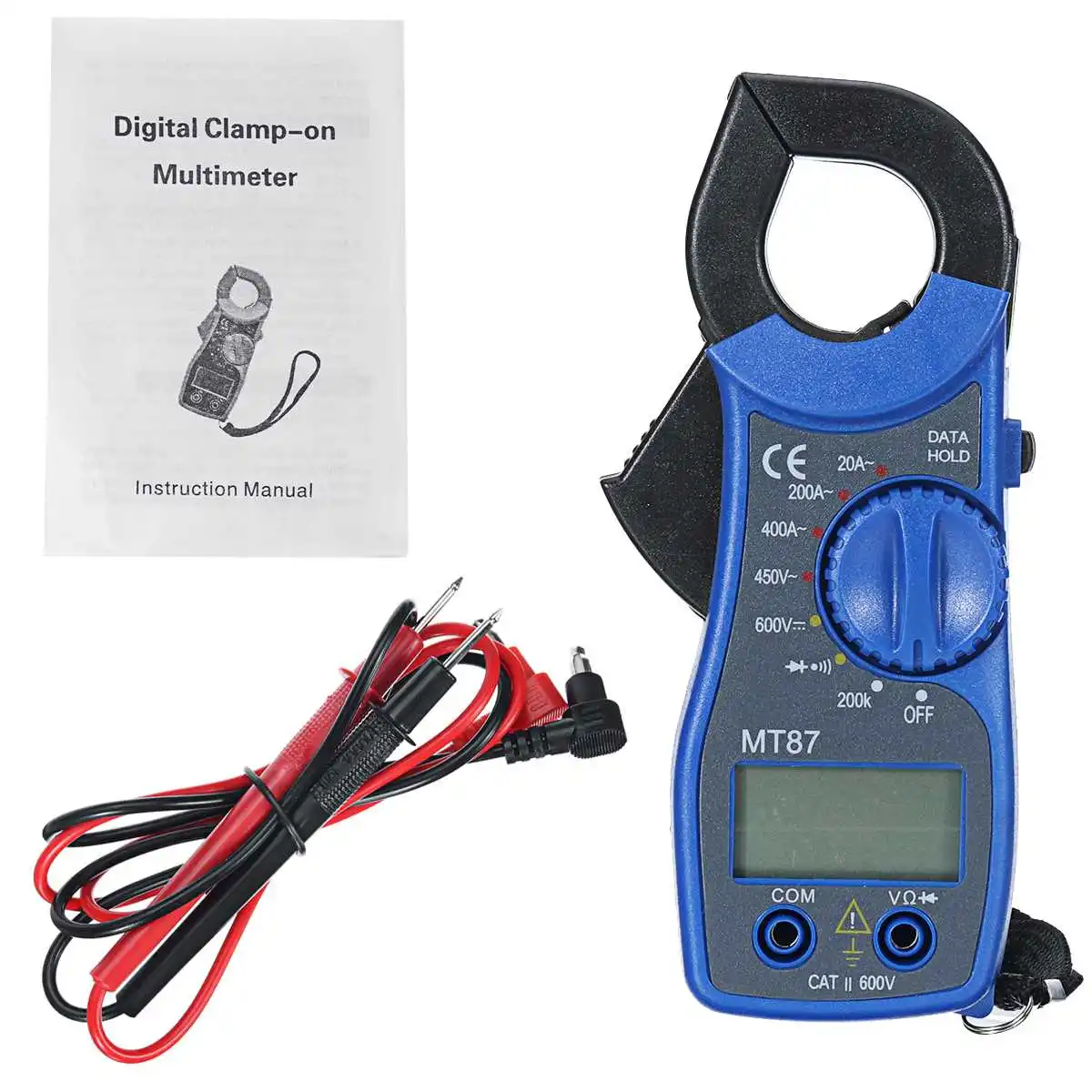 

Portable MT87 LCD Digital Clamp Meters Multimeter With Measurement AC/DC Voltage Tester Current Resistance Multi Test