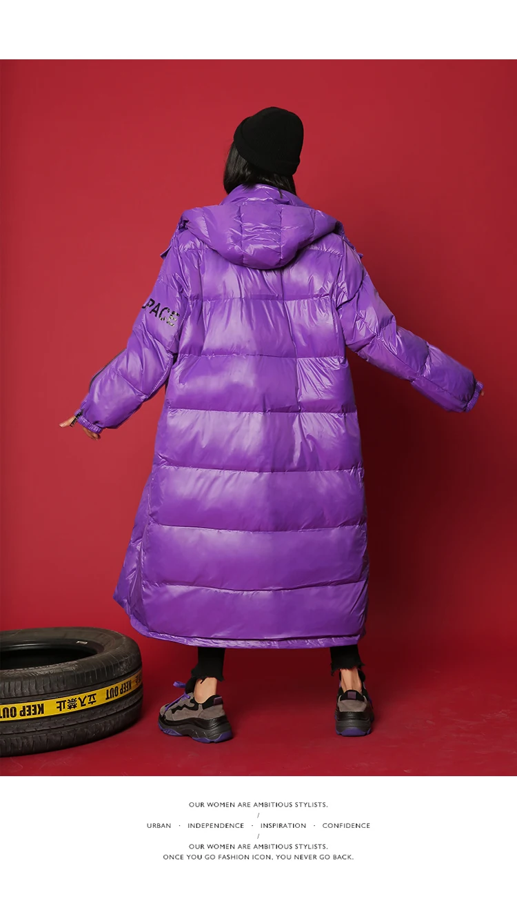 Зимнее пальто Женская хлопковая куртка новая длинная пуховая хлопковая верхняя одежда однотонная куртка с капюшоном модная утолщенная теплая парка куртка