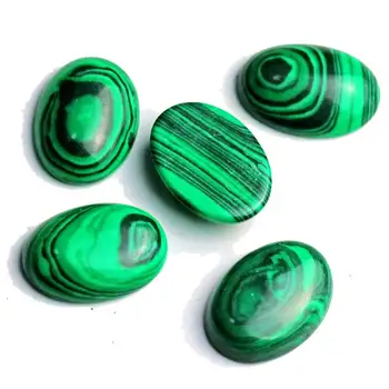 

Malachite Quartz Beads DIY Oval Dome Beads Jewelry Making Chakra Natural Stone Beads Jewelry Findings 50pcs/lot
