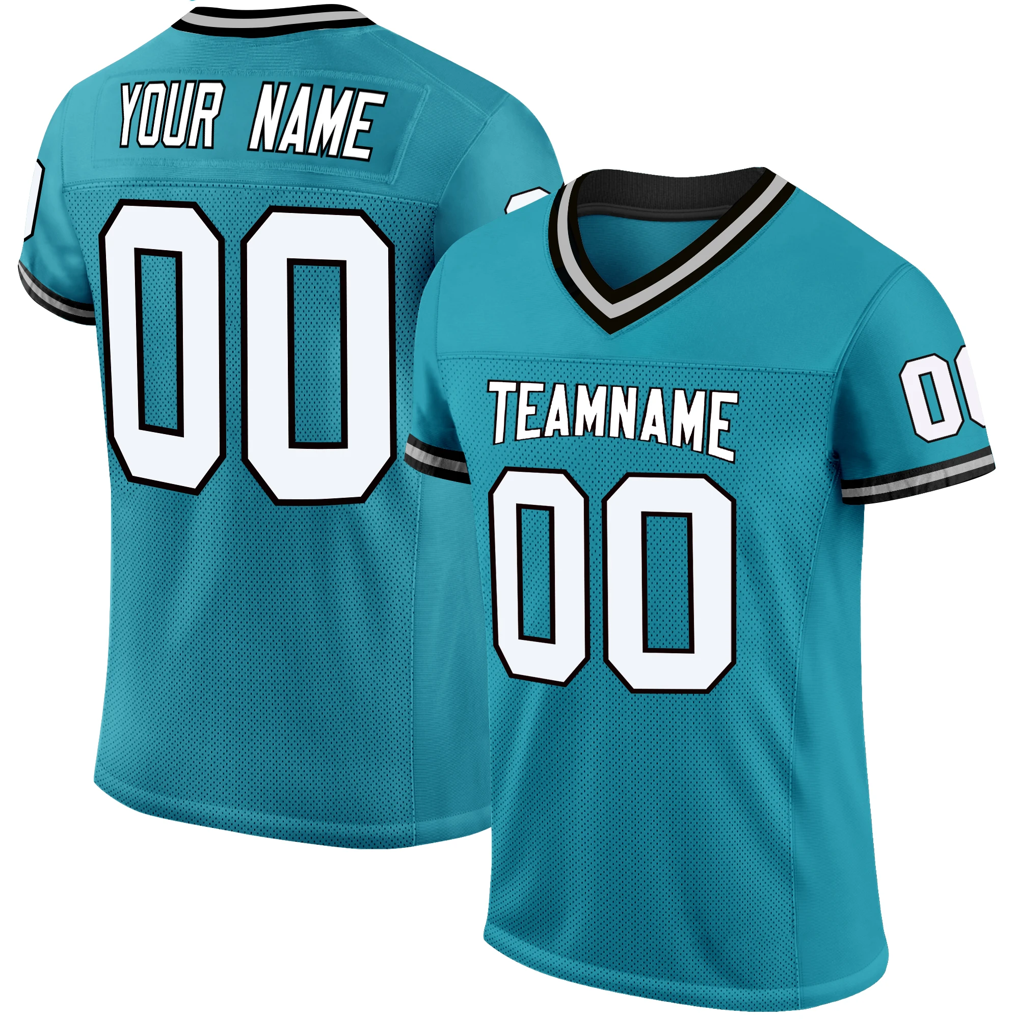 Football Jersey Design Your Own Team Name&Number Embroidered Mesh Soft Active Training Sportswear for Male/Lady/Youth