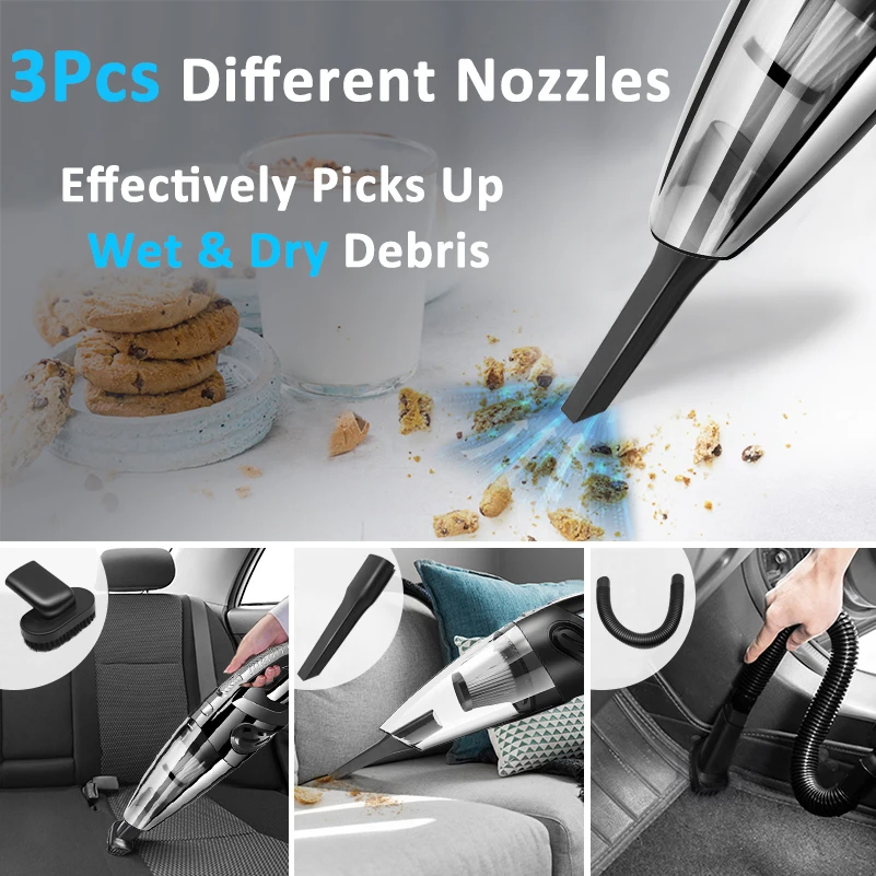 GRIKEY Wireless Vacuum Cleaner Car Handheld Vaccum Cleaners Power Suction
