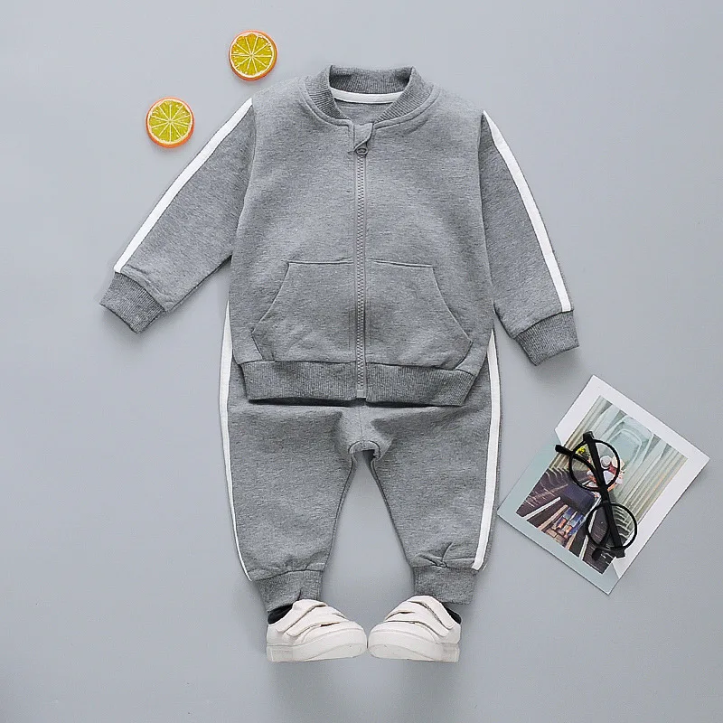 Baby Clothing Set luxury Baby clothes spring autumn striped cotton long-sleeved 2-piece suit baby boy girl casual sportswear suit boy suit kids clothes newborn baby clothing gift set