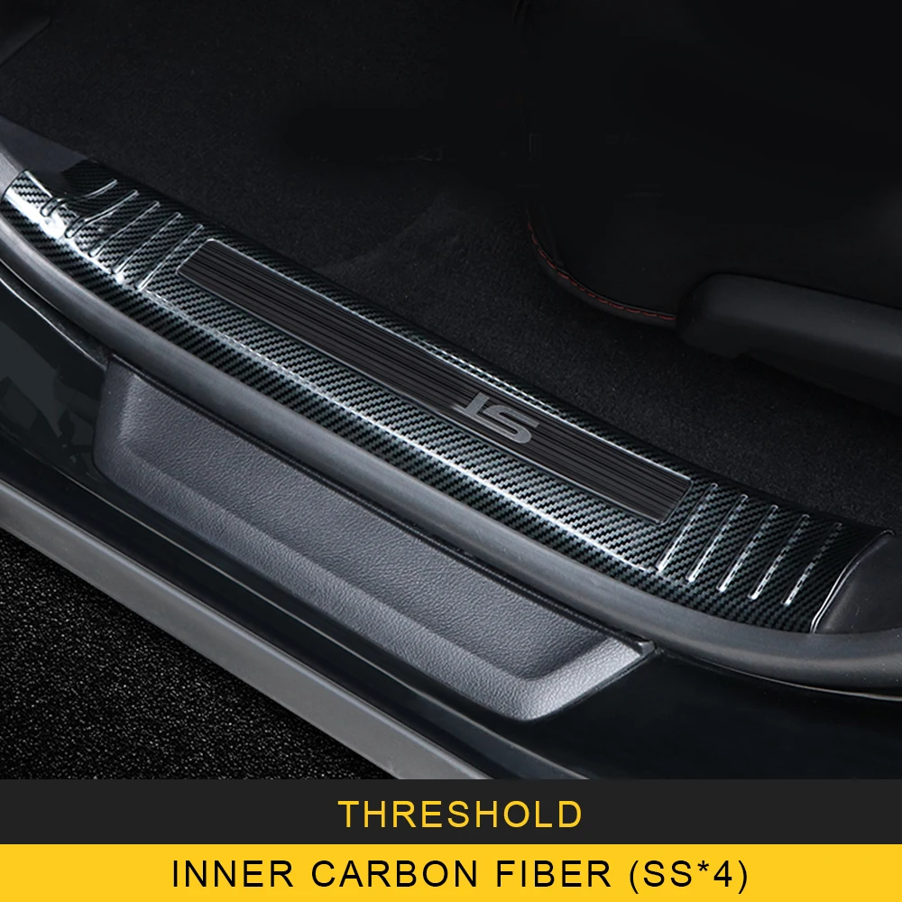 CarMango for Lexus RX300 RX200t RX450h- Car Styling Door Threshold Sill Scuff Plate Guard Welcome Pedal Pad Accessories - Цвет: INNER CARBON FIBER