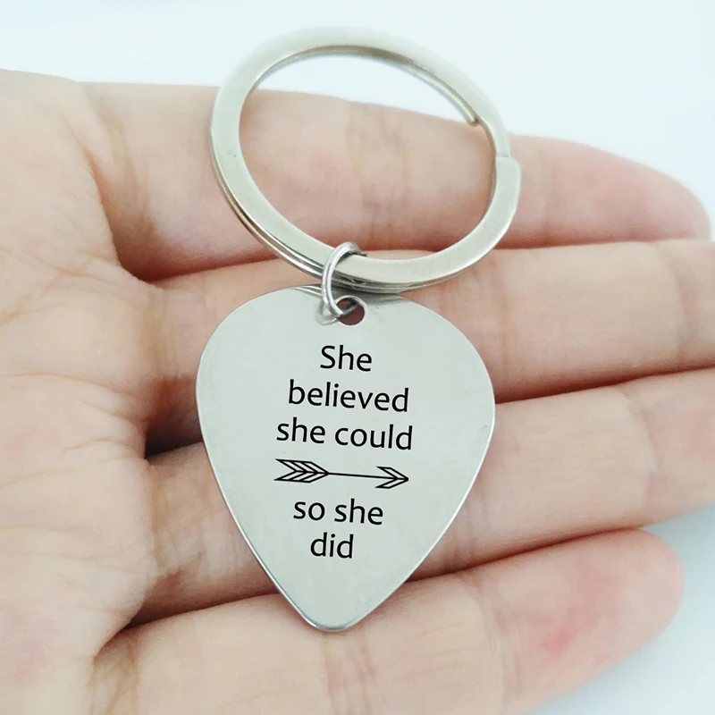Charming-She-believed-she-could-so-she-did-Silver-Color-Stainless-Steel-Keychain-For-Women-Girls (3)