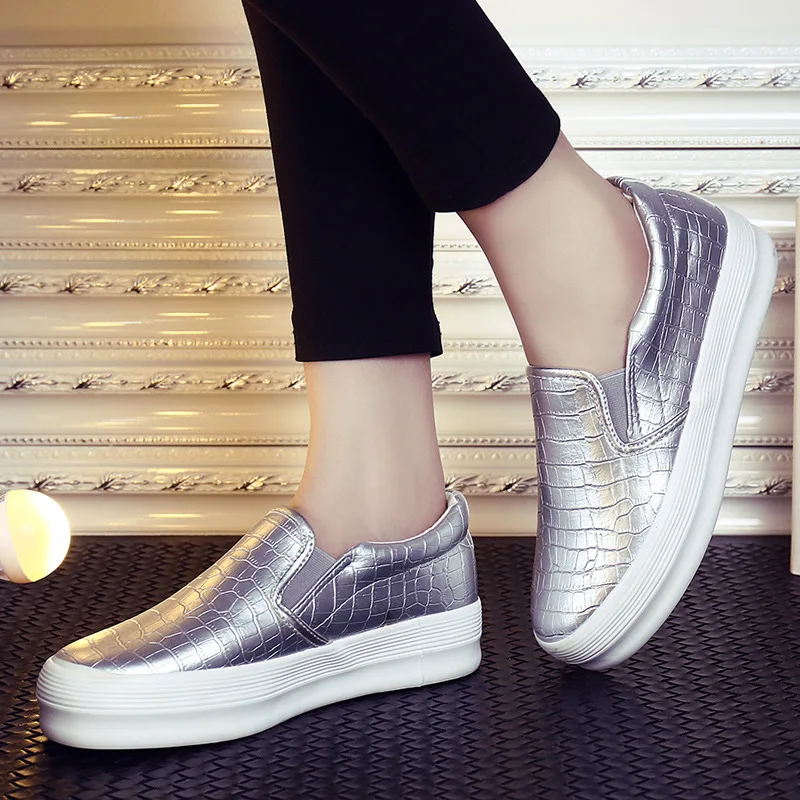 

Shoes Women Harajuku Chunky Sneakers Casual Leather Shoes High Heels Trainers New basket femme zapatillas mujer Vulcanize Shoes