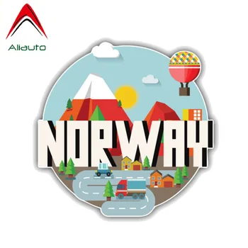 

Aliauto Interesting Car Sticker Norway Vintage Label Decoration Water Proof PVC Decai for Motorcycle Mercedes Honda VW,13cm*13cm