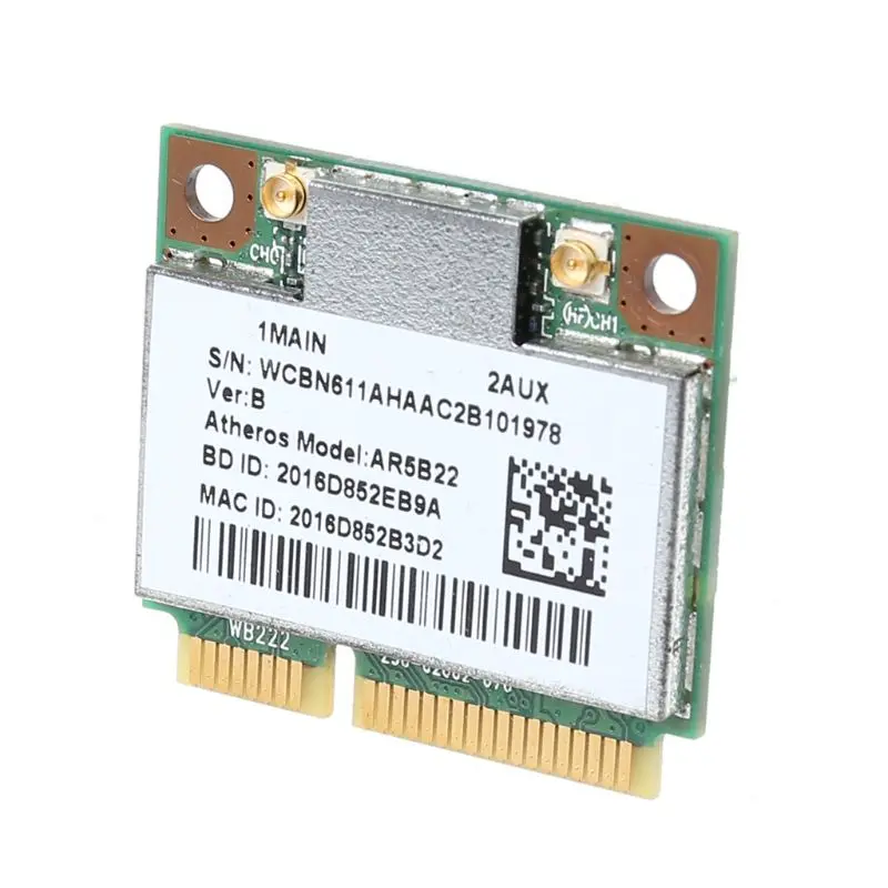 AR9462 AR5B22 WB222 мини PCIe 300 Мбит/с Bluetooth 4 0 WLAN Wi-Fi беспроводная карта 83XB | Компьютеры и